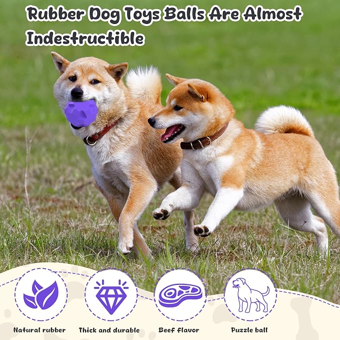 Interactive Dog Puzzle Toys for Boredom, Dog Treat Balls for Large Dogs | Dogs Enrichment Toys to Keep Them Busy, Tough Treat Dispensing Dog Toys, Interactive Dogs Toys for Boredom to Keep Them Busy - Image 3