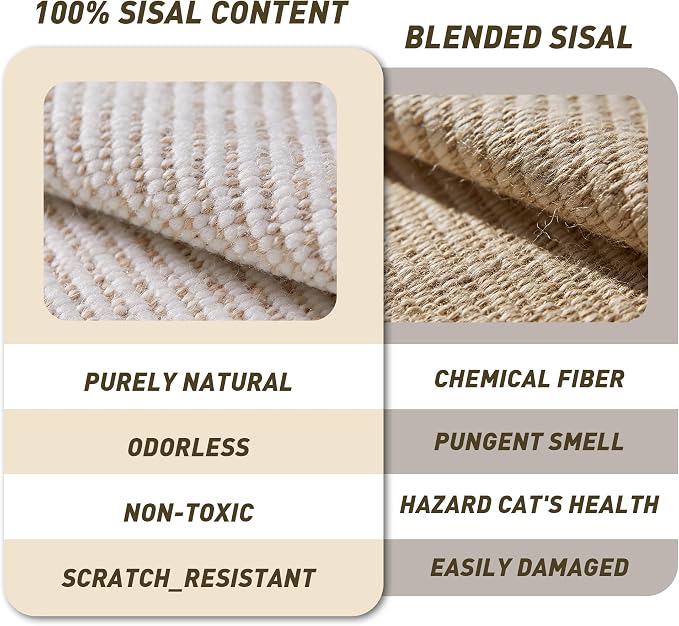 Extra Large Cat Scratcher Bed Lounge for Indoor Cats – Sisal Giant Curved Scratch Pad, Cat Lounger Couch Chair, Kitty Scratching Post and Hammock, Feline Furniture, Play Board for Kittens (X-Large) - Image 6
