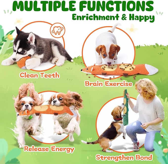XIUGOAL Dog Toys for Chewers, 2 Pack No Stuffing Dog Toys for Boredom and Teething, Squeaky Chew Toy for Small, Medium Breed to Keep Them Busy - Image 6