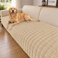 Smiry Velvet Couch Cover for Dogs, Non Slip Soft Sofa Protector for Pets | Washable Sofa Cover for Cats, Cozy Furniture Protector Against Pet Hair, Scratches, Fits Sectional Sofa(Khaki, 36"x82.7") by Smiry