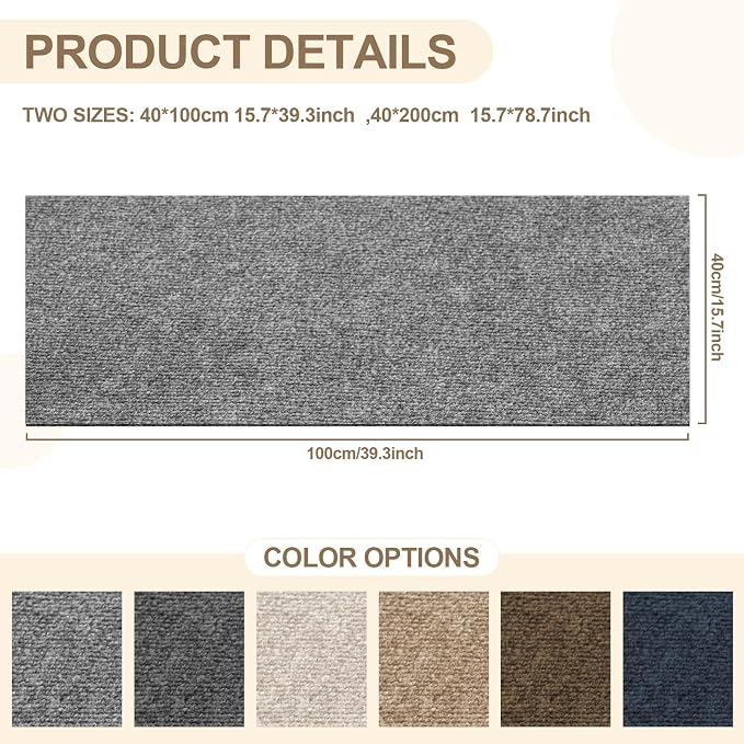 Cat Scratch Furniture Protector,Couch Protector from Cat Claws,Scratch Mat | 39.4" x 15.8" Dark Grey Prevents Couch Scratching Damage Save Sofa from Cat Claws Stops Cat Scratching on Couch - Image 7