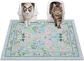 Glittme Cat Litter Mat, 33"x22" Non-Slip Washable Trapping Mat for Cats | Litter Trapping Mat With Thick PVC Coil To Catch Scatter, Soft On Paws And Waterproof Bottom To Protect Floors by Glittme