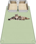 Kalolary Cat Litter Mats,40"x28"Extra Large Silicone Cat Mat for Litter Box | Easy to Clean Kitty Litter Trapping Mat, Soft on Kitty Paws, Waterproof, Urine-Proof Kittys Litter Mats for Floor,Green by Kalolary