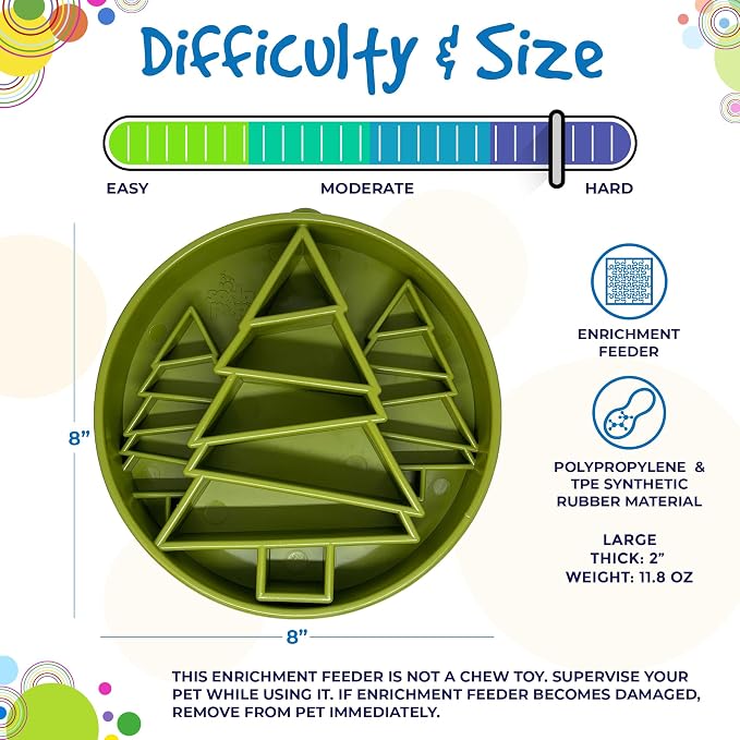 SodaPup Pine Tree Enrichment Bowl – Durable Slow Feeder Bowl Made in USA from Non-Toxic, Pet-Safe, Food Safe Material for Mental Stimulation, Slowing Down Eating, Healthy Digestion, & More - Image 5