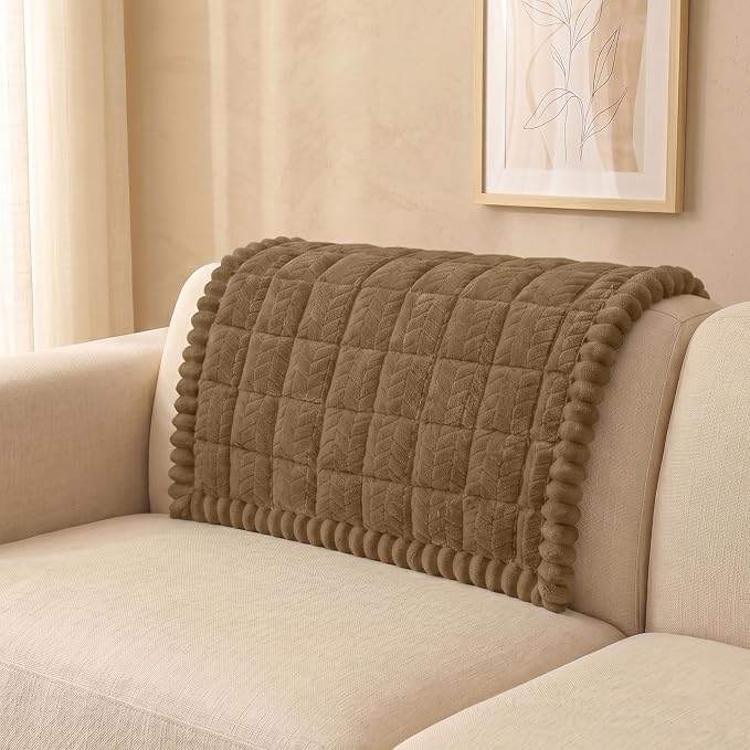 Smiry Couch Cover for Dogs, Non Slip Fuzzy Pet Sofa Arm Covers Washable | Sofa Slipcovers for Armrest & Backrest, Soft Thick Furniture Protector for Cats Dogs, Against Fur, Dirt (35.4"x35.4") by Smiry