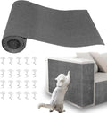 Cat Scratch Pad for Wall, Scratch Furniture Protector(78.7”×15.8”) | Cuttable and Adhesive Cat Scratching Mat, Fun Interactive Scratcher (Light Gray) by Unknown