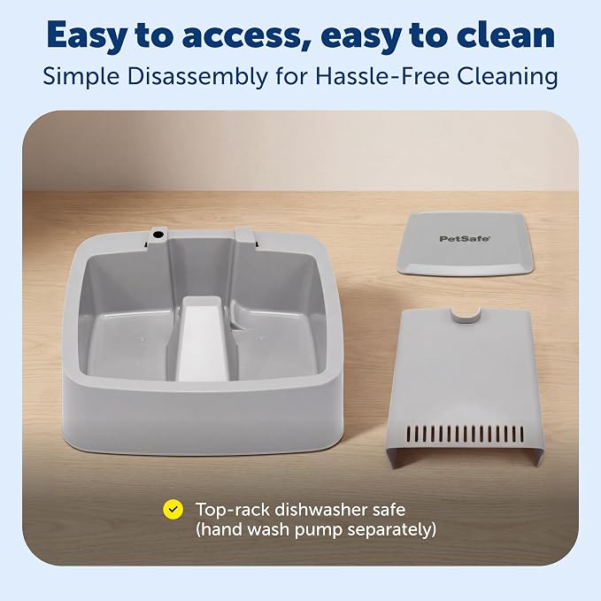 PetSafe Oasys Pet Fountain, 1/2 Gallon, Cats & Small Dogs, Extra Filters | Adjustable Flow Control, Whisker-Friendly Tray, Extra 12-Pack Replaceable Carbon & 2-Pack Foam Filters Included - Image 5