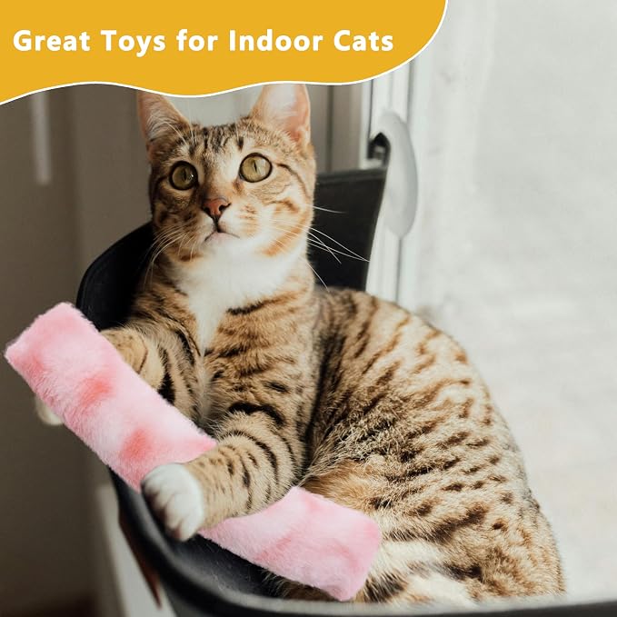 3 Pack Catnip Toys,Soft and Durable Cat Pillows Toys, Funny cat Toy | Rich Color Catnip toy, Cat toys for indoor cats, Indoor Interactive toy, cat kicker toy, Companion Toys for Cats (Pastel Set) - Image 6