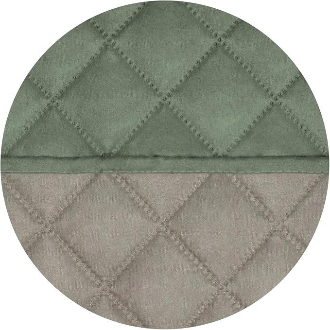 PureFit Reversible Quilted Couch Covers for Dogs Loveseat Sofa Cover 54" | Greyish Green/Beige, Water Resistant Couch Protector, Washable Pet Couch Cover with Non Slip and Elastic Straps For Kids - Image 5