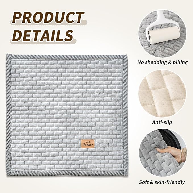 Couch Covers for Dogs Washable, Velvet Dog Couch Cover Protector, Fuzzy Plush Pet Sofa Cover for Backrest Armrest, Sofa Covers for Pets(1,Light Grey,27.6"x27.6",Single Seater) - Image 3