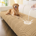 Smiry Waterproof Couch Covers for Dogs Washable, Non Slip Pet Sofa Cover | Plush Scratch Resistant Flannel Furniture Protector for Dogs, Camel, 36" x 47" by Smiry