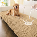 Smiry Waterproof Couch Covers for Dogs Washable, Non Slip Pet Sofa Cover | Plush Scratch Resistant Flannel Furniture Protector for Dogs, Camel, 36" x 94.5" by Smiry