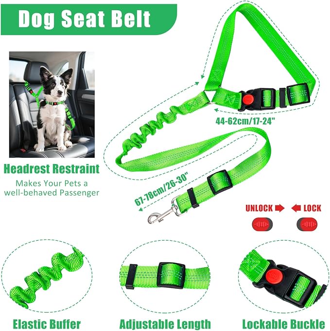 No Pull Dog Harness Adjustable Collar & Leash Set - Dog Halter Harnesses Collapsible Bowls & Poop Bag Dispenser Muzzle ID Tags Toys Fits Small Medium Large Dogs (Green-S) - Image 6