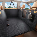Lamicall Dog Car Seat Cover for Back Seat with Hard Bottom for Car & SUV L | Upgraded Anti-Ripped Back Seat Extender for Dogs, Waterproof Dog Hammock for Car with Mesh Window, Pet Backseat Protector by Lamicall
