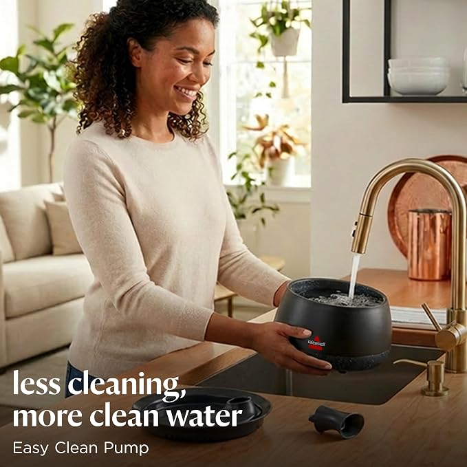 BISSELL HydrateWell Cat Water Fountain, 91oz, 4408 | Wireless pump; SlimeShield technology; 5-layer filtration; ultra-quiet operation; automatic dispensing - Image 3