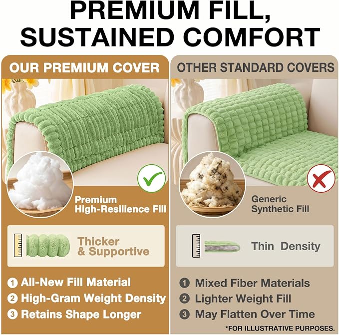 hyha Couch Cover for Dogs, Washable Non Slip Plush Flannel Sofa Protector | Thick Flannel, Anti-Slip Backing, Pet Hair & Scratch Protection, Fits Sofa & Loveseat (35.4" x 88") - Image 10