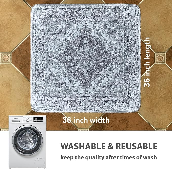 nunubaby Washable Pee Pads for Dogs, Stylish, Non-Slip and Leak-Proof Pee Pads. Reusable Potty Pads for Dogs for Crates and Floors.(Gray/Geo,36" x36" ) - Image 4