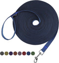 Hi Kiss Dog/Puppy Obedience Recall Training Agility Lead - 15ft 20ft 30ft 50ft 100ft Training Leash - Great for Training, Play, Camping, or Backyard(20ft,Black_Blue) by HiKiss