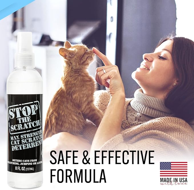 Stop the Scratch Cat Scratch Spray Deterrent – Rosemary Oil, 8 oz (Pack of 3) - Image 4