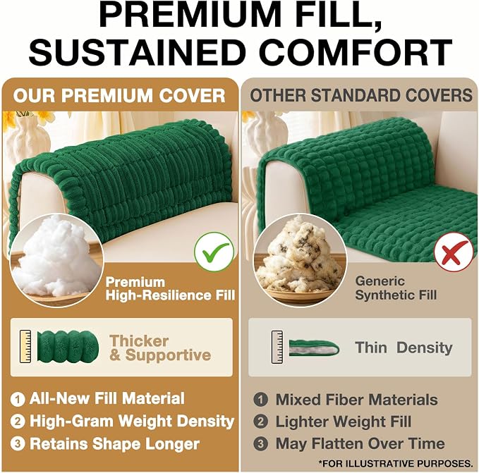 hyha Couch Cover for Dogs, Washable Non Slip Plush Flannel Sofa Protector | Thick Flannel, Anti-Slip Backing, Pet Hair & Scratch Protection, Fits Sofa & Loveseat (27.6" x 88") - Image 10