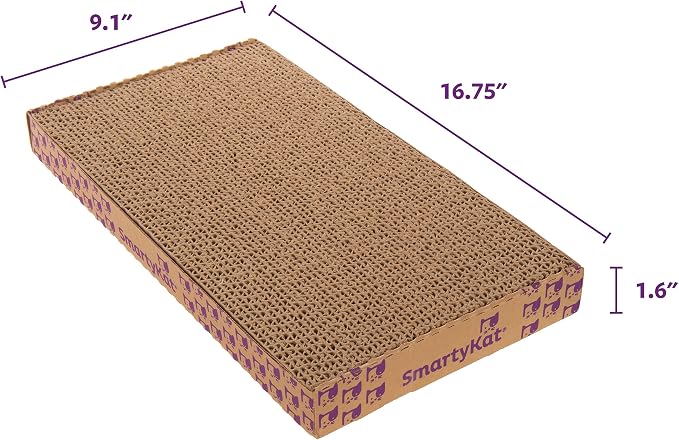 SmartyKat Super Scratcher+ Double Wide with Catnip Infusion Technology Corrugate Cat Scratch Pad, Reversible - Image 3
