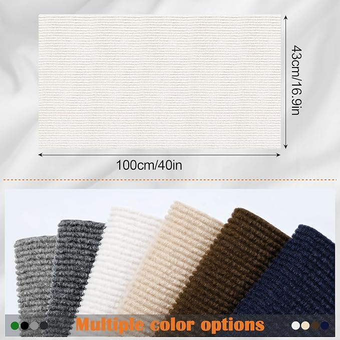 Cat Scratch Furniture Protector - 40" x 17" Trimmable Self-Adhesive Cats Claws Scratch Pads, DIY Cat Climbing Couch Protector for Scratch Post Cat Tree Replacement Indoor (Cream White) - Image 2