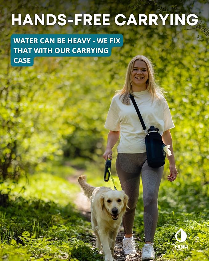 Dog Water Bottle, Insulated Dog Travel Water Bottle, Stainless Steel Pet Water Bottle Dispenser Portable Food and Water Bowl for Dogs with Carrying Case for Walking Dog Canteen Travel Kit - Image 7