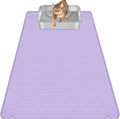 Silicone Cat Litter Mat for Litter Box 40”x28” Large Cat Mat, Purple | Waterproof, Non-Slip, Leak-Proof Rug Mat with Lip, Easy to Clean, Extra Large Litter Catcher Mat for Floor by Bartuke
