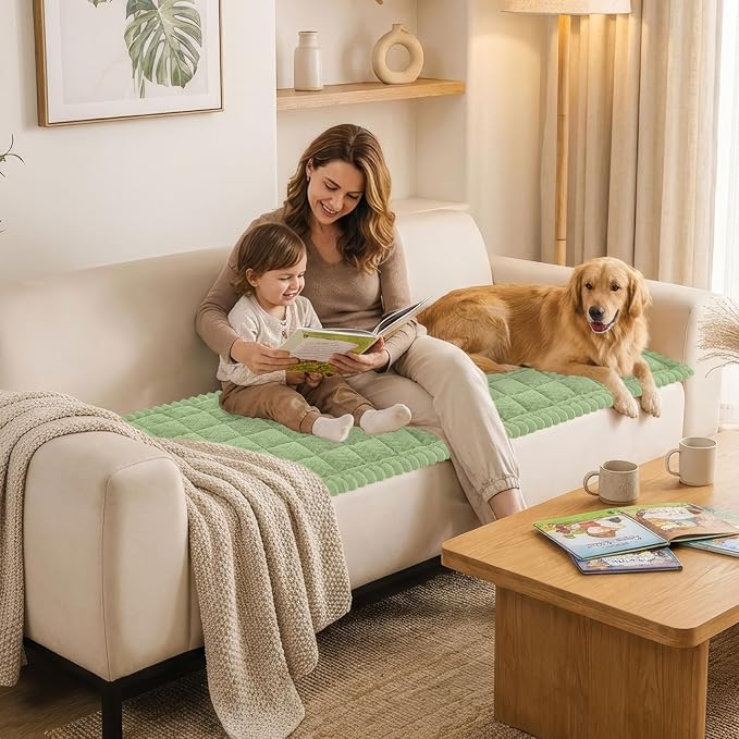Smiry Couch Cover for Dogs, Non Slip Fuzzy Pet Sofa Covers Washable | Sofa Slipcovers for 3 Cushion Couch, Soft Thick Furniture Protector for Cats Dogs, Against Fur, Dirt, Scratch (27.6"x70.9") - Image 8