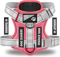 Service Dog Harness, Reflective Dog Vest Harness with 5 PCS Patches, Adjustable Soft Oxford Pet Harness, Inner Layer Mesh, Easy to Control for Small Medium Large Dogs by DemigreatLLC