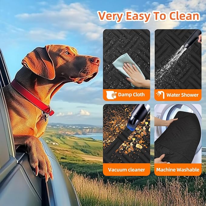 Back Seat Extender for Trucks,Hard Bottom Car Seat Cover for Dogs | Waterproof Hard Bottom Dog Car Seat Cover for Ford/GMC/Chevrolet/Toyota/RAM Crew Cab Trucks&Full-Size SUVs (XL-Black) - Image 7