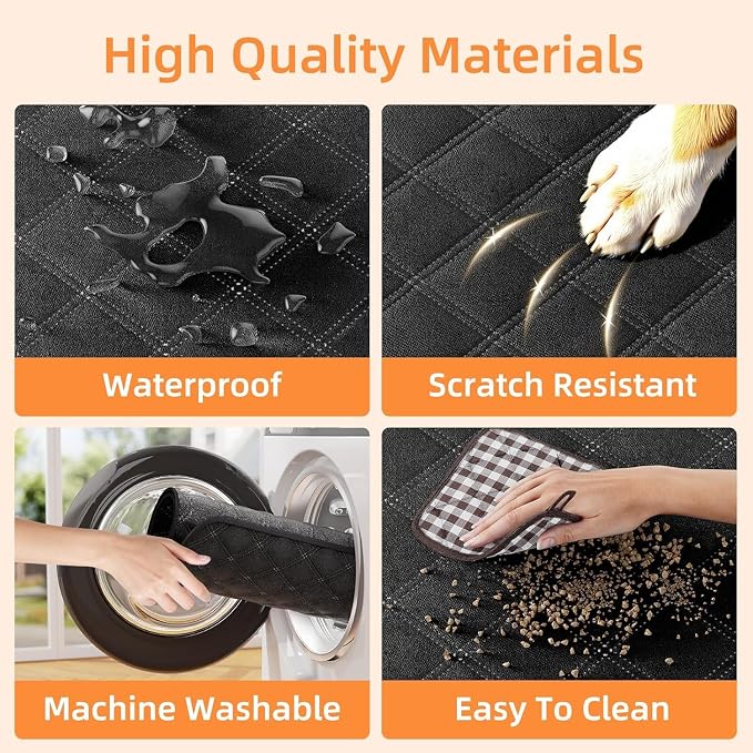 Simple Trending Dog Car Seat Cover, Back Seat Pet Bed Mat Protector Waterproof Bench Car Seat Cover, Nonslip Pet Car Bed Dog Hammock for Car, SUV, Truck - Image 6