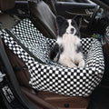 Dog Car Seat for Small Dogs,Medium Dog Car Bed with Detachable Washable Cover,Pet Puppy Booster Cars Seats with Safety Belt Up to 30 lbs(Grid Black) by RUONARIER