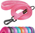 Didog 6FT Reflective Dog Leash for Medium Large Dogs, Slim 3/4" Width, Pink | Soft Padded Handle, Plush Comfort Grip, Tangle-Free, 360°Heavy-Duty Strengthened Clasp for Daily Walks/Training, Night Safety by Didog