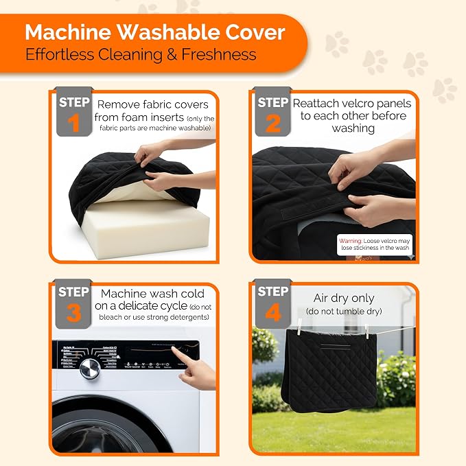 Yara’s Woofyverse Dog Car Booster Seat, Small & Medium Dogs, Midnight Ash | Fur-Lined Headrest, Adjustable Cushions, 6-Pocket Storage, Machine-Washable Cover, Portable Pet Car Seat Front/Back Travel - Image 7