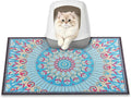 Cat Litter Mat, 24" x 16" Litter Box mat, Traps 100% Litter, Non-Slip Kitty Litter Trapping mats, Small Cute Litter mat, Easy Clean for Scatter Control, Bohe cat Food mat, Urine Waterproof by YOSEPATI