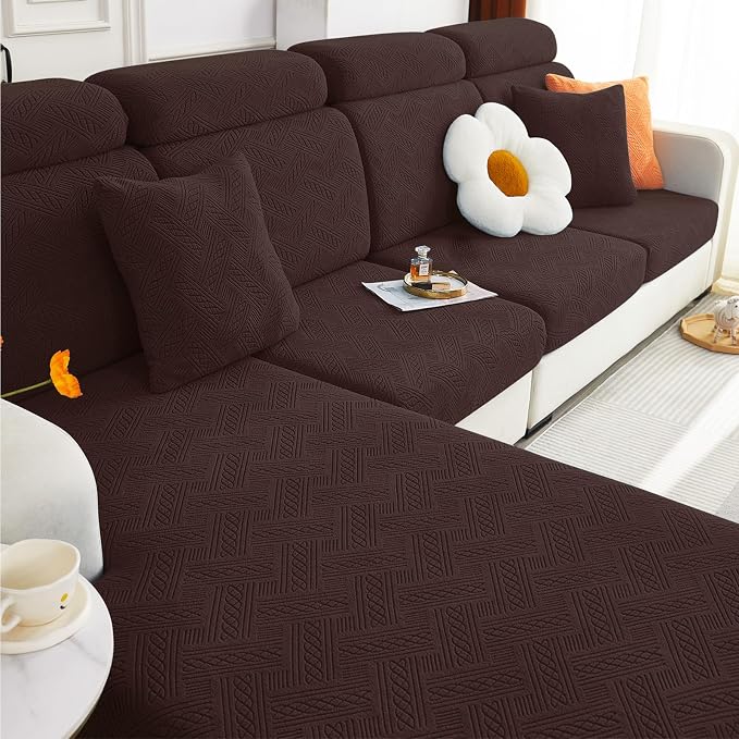 hyha Individual Couch Cushion Covers, Sofa Seat Cushion Covers Washable | Stretch Dog Couch Cover, Elastic Bottom, Anti-Slip Furniture Protector, Ideal For Pets & Kids, Durable Sofa Slipcover, 2 Pcs by hyha