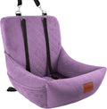 WOOAIDAGG Dog Car Seat for Small Dogs Up to 25lbs,Soft Washable Fabric Fill in Memory Foam,Easy to Assemble with 2 Clip-On Safety Leashes and Storage Pockets,Front or Back Seat are Both OK(Purple) by WOOAIDAGG
