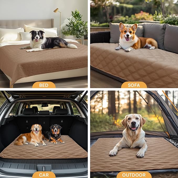 Luciphia Waterproof Couch Cover for Dogs, Non-Slip Pet Sofa Protector | Non-slip waterproof couch cover scratch-resistant machine washable protects sofa bed, Light Brown, 40" x 50" - Image 7
