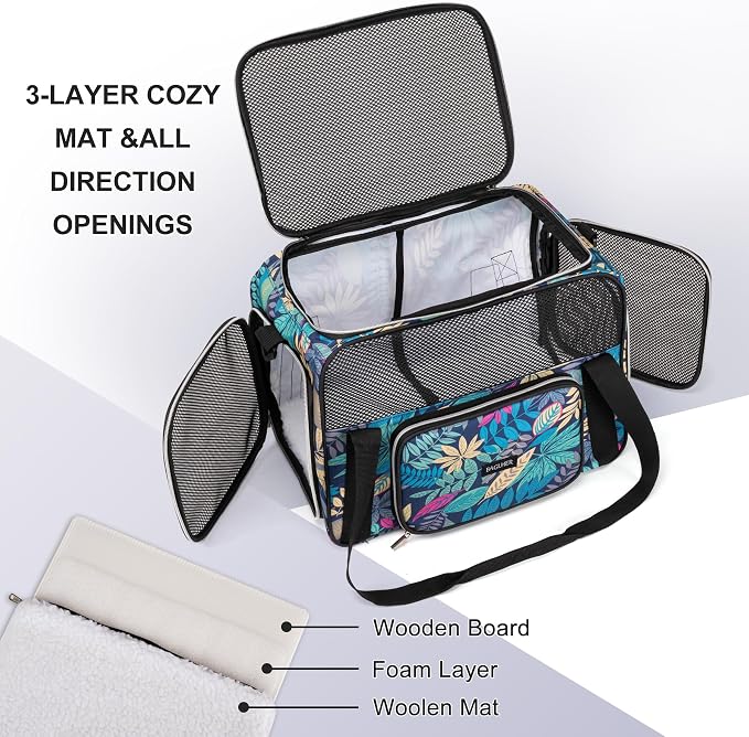 BAGLHER Pet Travel Carrier for Small Medium Cats & Dogs, Airline Approved Soft Sided - Image 4