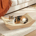 Zakkart Cat Sisal Scratching Bed Hammock, 2-in-1 Cat Scratcher & Lounging Bed, 100% Natural Sisal Mat, Solid Wood Frame, Cat Furniture Protector (Large, Natural Color) by Zakkart