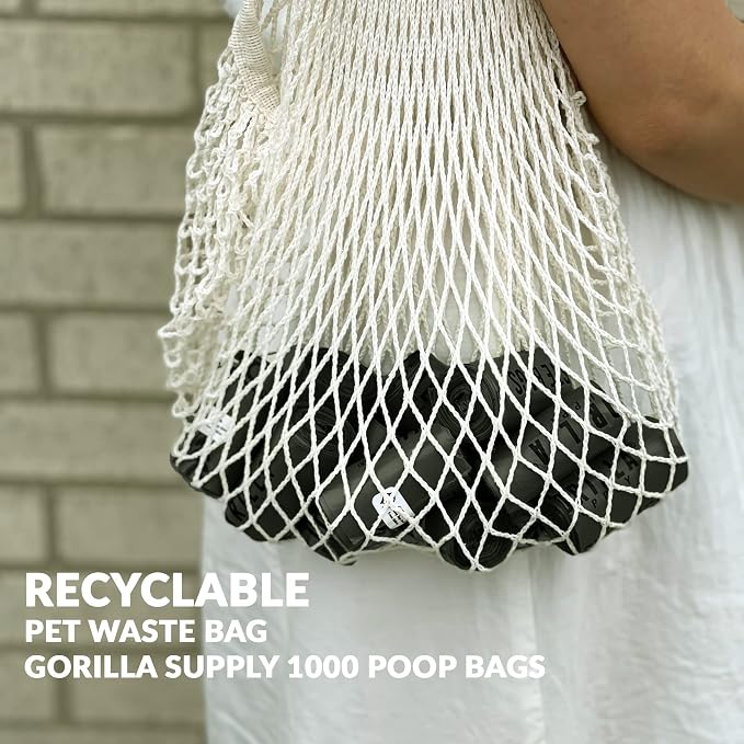 GORILLA SUPPLY Dog Poop Waste Bags with Dispenser and Leash Tie, 9" x 13", Black, 1000 Count - Image 8