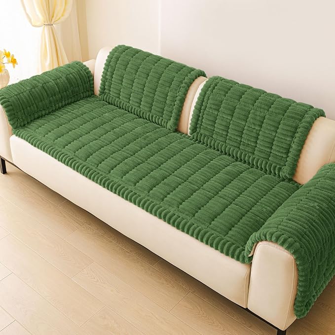 hyha Couch Cover for Dogs, Washable Non Slip Plush Flannel Sofa Protector | Thick Flannel, Anti-Slip Backing, Pet Hair & Scratch Protection, Fits Sofa & Loveseat (27.6" x 82.7") - Image 9