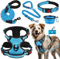 LOBEVE No Pull Dog Harness, Collar & Leash Set with Travel Accessories | Includes Dog Seat Belt, Collapsible Bowls & Poop Bag Dispenser. Ideal for Training, Walking, Hiking. Fits Small to Large Dogs by Lovebegetslove
