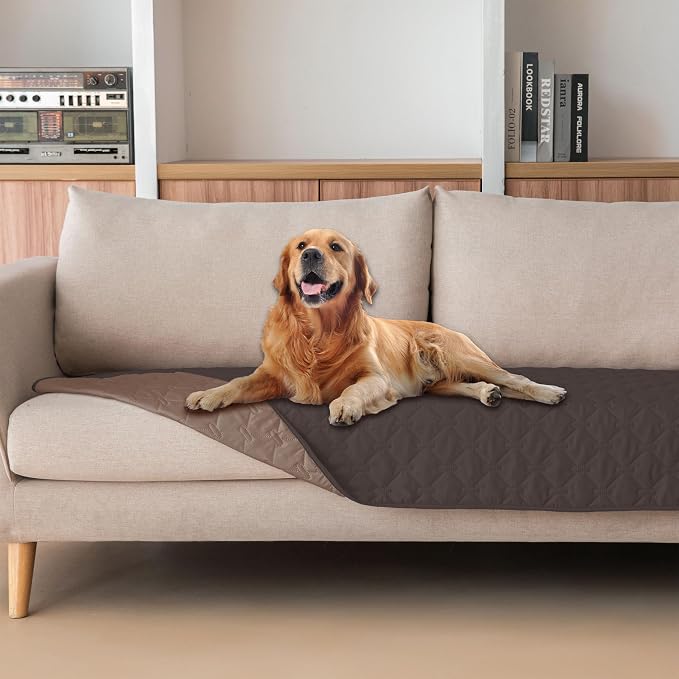 gogobunny Waterproof Blanket, Couch Covers for Dogs, Reversible Protector | 3X Stronger Leakproof, Scratch Proof Durable Furniture Protection, Stain Resistant, Washable, 30x70 Inch Dark/Light Coffee by gogobunny
