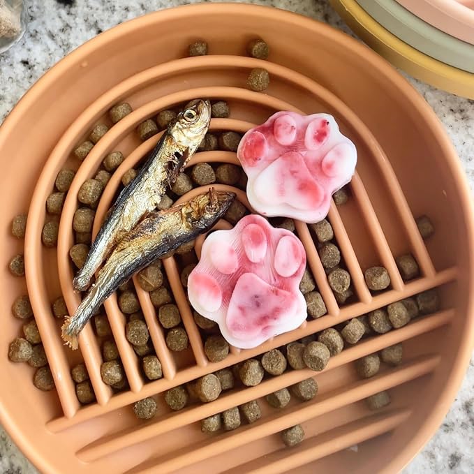 Should We Go? Slow Feeder Dog Bowls - Medium Size Silicone Slow Eating Dog Bowl for Puppies & Dogs with Suction Cup -Dishwasher-Safe,Lick Mat Design,Reduces Gulping,for All Breeds,6”x1.25”-Terracotta - Image 4