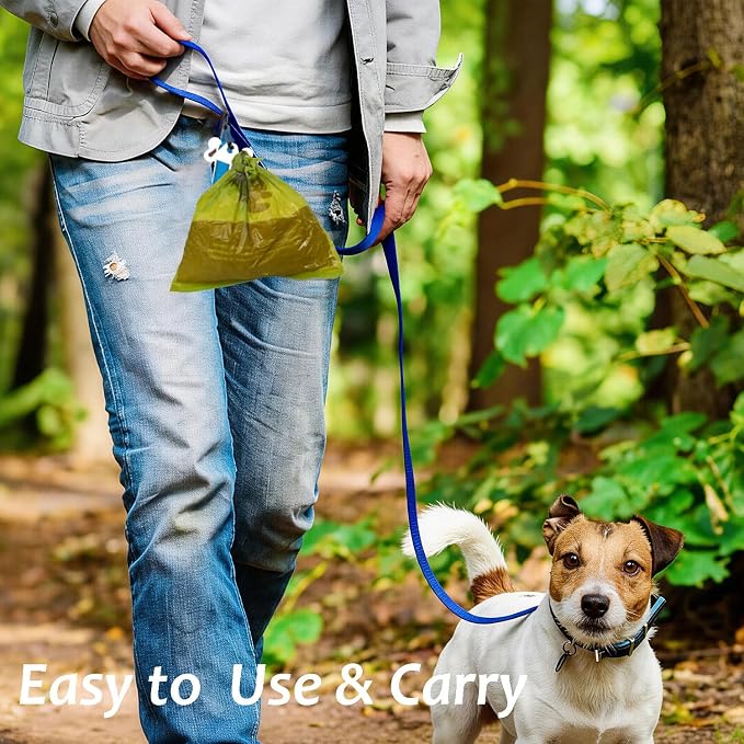 Dog Poop Bag Holder for Waste Bags Dispenser Leash Pet Waste Bag Carrier Hand Free Walking Holder,1PC White Holders - Image 2