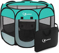 Siedihit Playpen for Small Dog Cat, Dogs Tent Crate Cage Indoor/Outdoor | Portable Pop Up Dog Kennel with Carrying Bag for Rabbits(Green, Small) by Siedihit