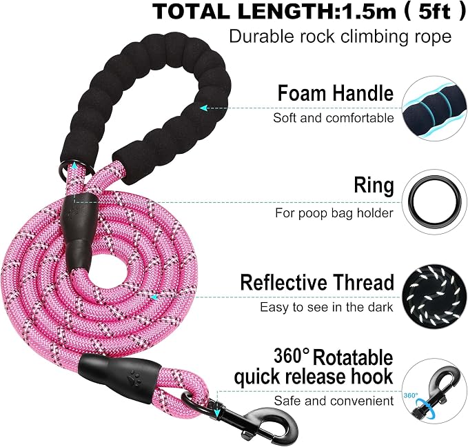 haapaw Dog Harness with Leash Set, No Pull Adjustable Reflective Step-in Puppy Harness with Thickened Padded Vest for Extra-Small/Small Medium Dogs - Image 3