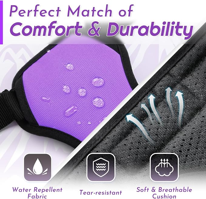 Eagloo Dog Harness for Large Dogs, No Pull Pet Vest with 2 Leash Clips | No Choke with Handle, Adjustable Comfort Fit, Reflective Strips, Easy Walking Control, Purple, Large - Image 6